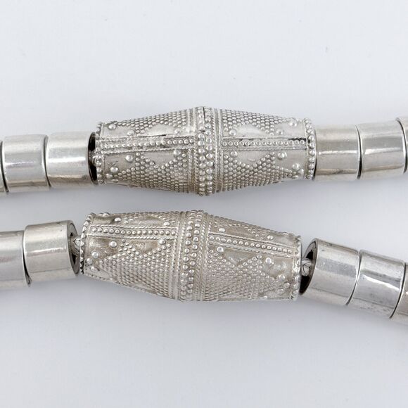 Vintage Sterling Silver 925 110.9 Gram Statement Necklace Intricate Design 17" - Picture 8 of 8